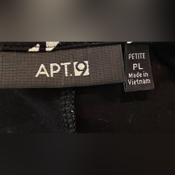 Apt 9 Black White Midi Dress Size Large Petite Sleeveless - Picture 2 of 3